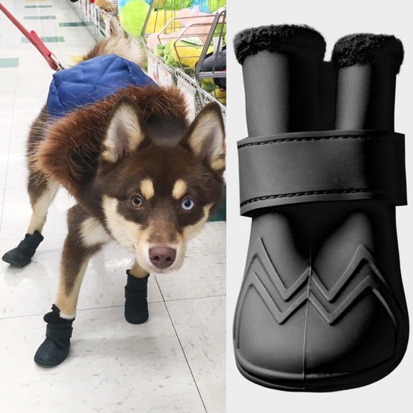 wellies fleece lined dog boots